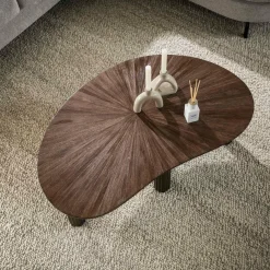 WoonStijl Salontafel 110cm niervormig Maya teak