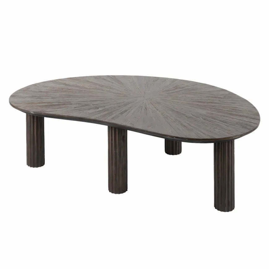 WoonStijl Salontafel 110cm niervormig Maya teak
