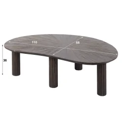 WoonStijl Salontafel 110cm niervormig Maya teak