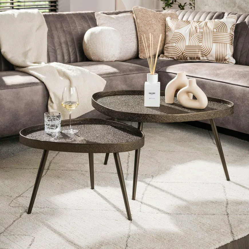 WoonStijl Salontafel Contour driehoekig set van 2