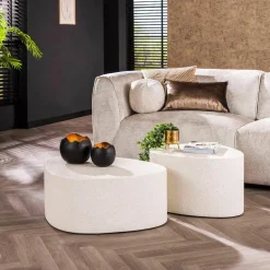 WoonStijl Salontafel driehoekig stone - set van 2