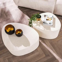 WoonStijl Salontafel driehoekig stone - set van 2