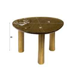 WoonStijl Salontafel L Eclipse goud antiek finish