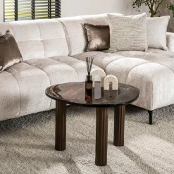 WoonStijl Salontafel L Eclipse koper antiek finish