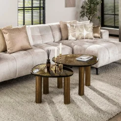 WoonStijl Salontafel M Eclipse goud antiek finish