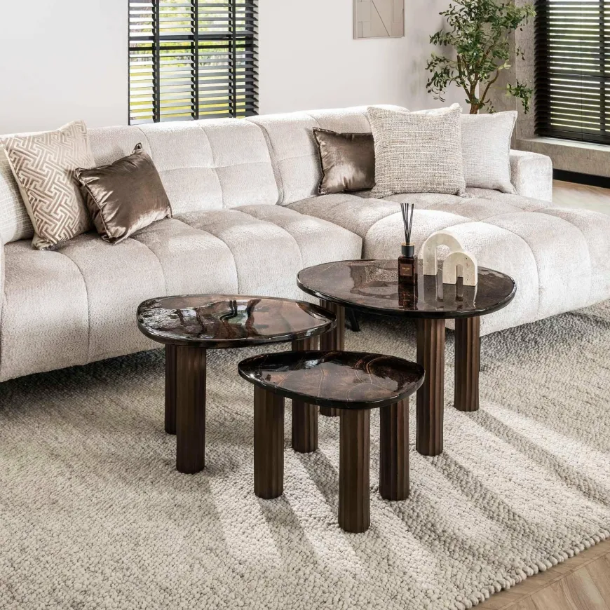 WoonStijl Salontafel S Eclipse koper antiek finish