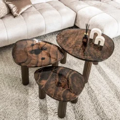 WoonStijl Salontafel S Eclipse koper antiek finish