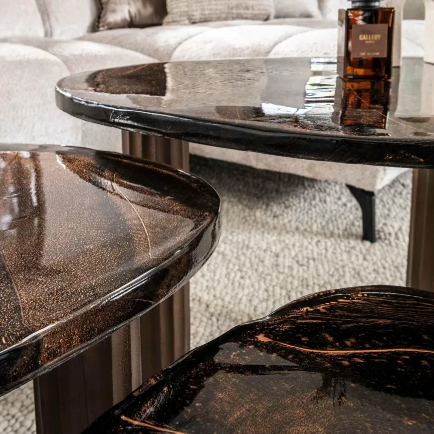 WoonStijl Salontafel S Eclipse koper antiek finish