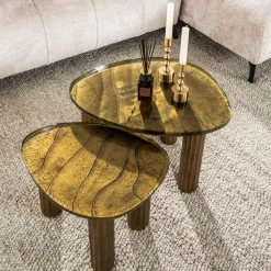 WoonStijl Salontafel S Eclipse goud antiek finish