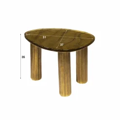 WoonStijl Salontafel S Eclipse goud antiek finish