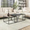 WoonStijl Salontafel set van 2 rechthoek iron metallic