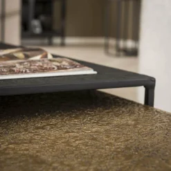 WoonStijl Salontafel set van 2 rechthoek iron metallic