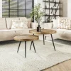 WoonStijl Salontafel set van 2 rond metallic