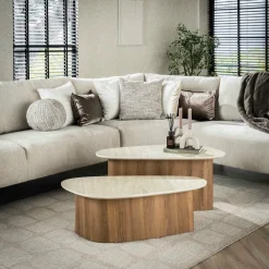 WoonStijl Salontafel set van 2 Romano driehoekig