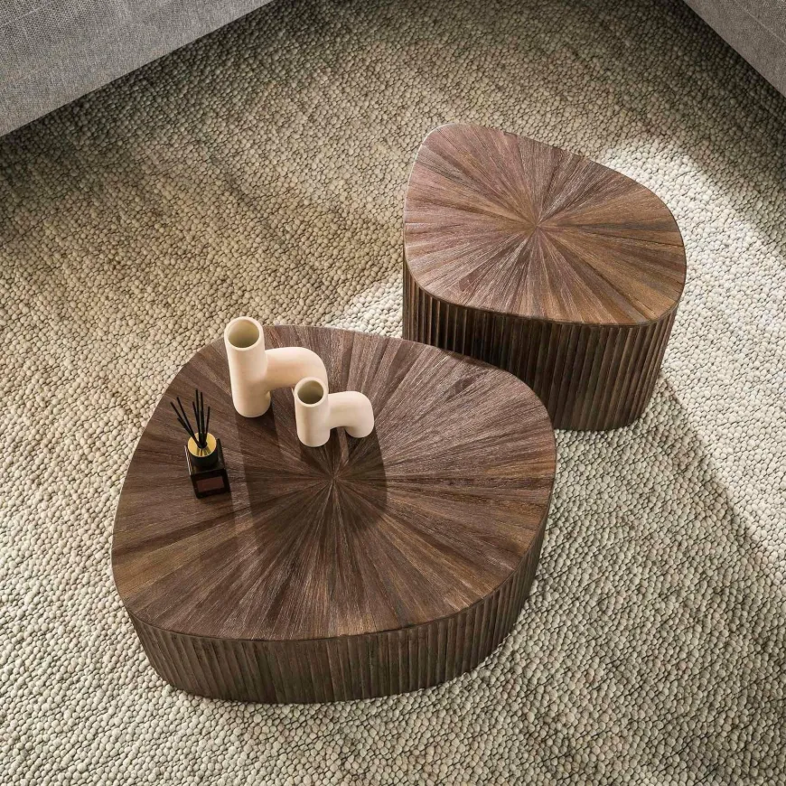 WoonStijl Salontafel set van 2 XL vierhoekig Maya teak