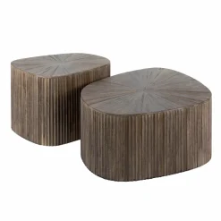 WoonStijl Salontafel set van 2 XL vierhoekig Maya teak