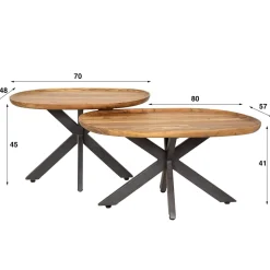 WoonStijl Salontafel set van 2 spider