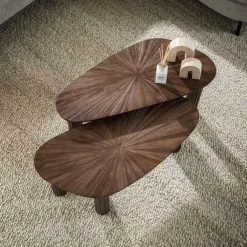 WoonStijl Salontafel set van 2 organic Maya teak