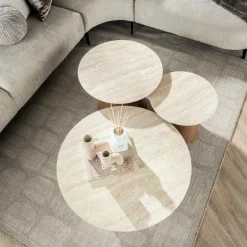 WoonStijl Salontafel set van 3 Romano tapse poot