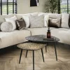 WoonStijl Salontafel set van 2 driehoekig patina metal