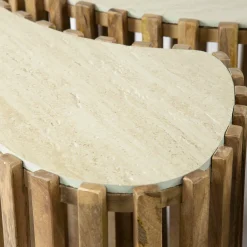 WoonStijl Salontafel set van 3 niervorm Nuovo travertin