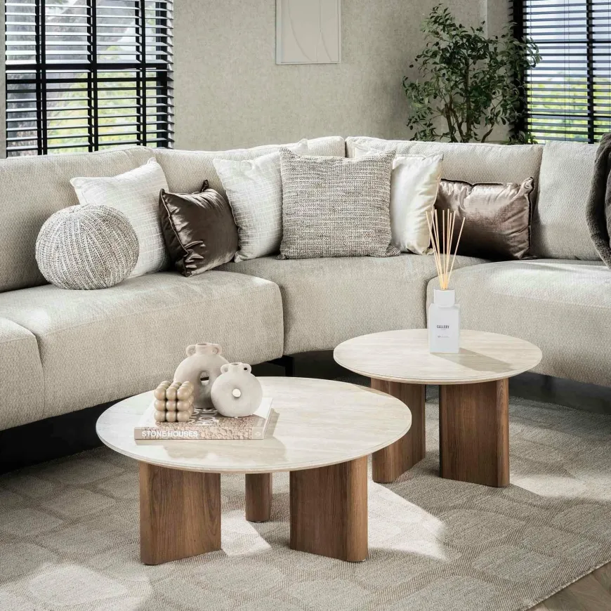 WoonStijl Salontafel set van 2 Romano rechthoekige poot