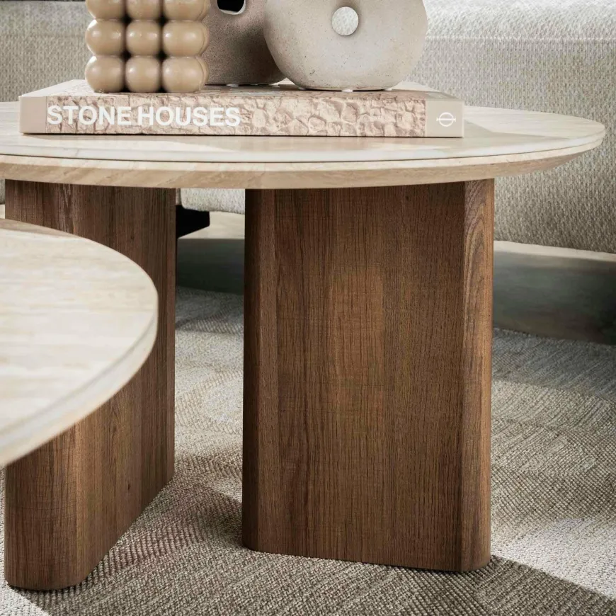 WoonStijl Salontafel set van 2 Romano rechthoekige poot