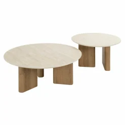 WoonStijl Salontafel set van 2 Romano rechthoekige poot