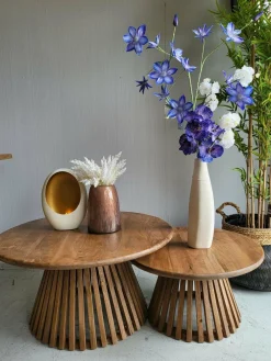 WoonStijl Salontafel set van 2 tweak conisch massief mango