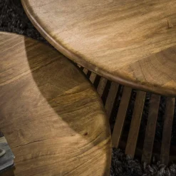 WoonStijl Salontafel set van 2 tweak conisch massief mango