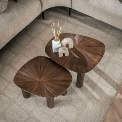 WoonStijl Salontafel set van 2 vierhoekig Maya teak
