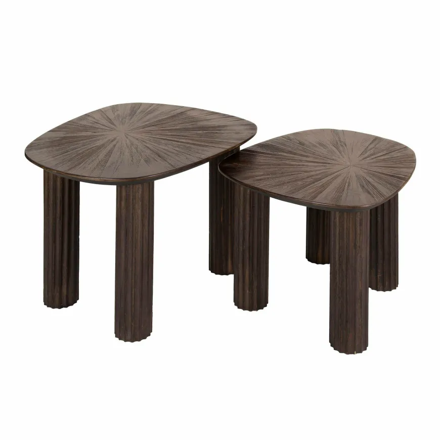 WoonStijl Salontafel set van 2 vierhoekig Maya teak