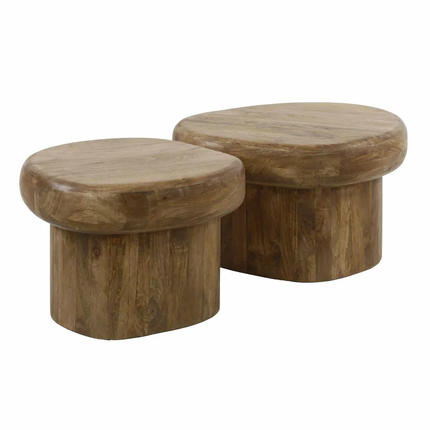 WoonStijl Salontafel Sleek mango set van 2