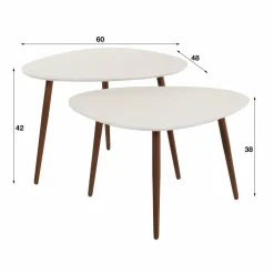 WoonStijl Salontafel Stone - set van 2 driehoekig