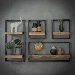 WoonStijl Set Wandplanken Live Edge Medium