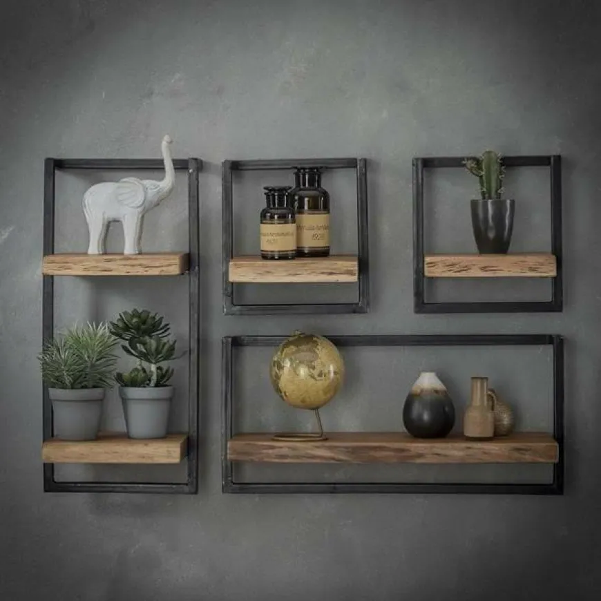 WoonStijl Set Wandplanken Live Edge Medium