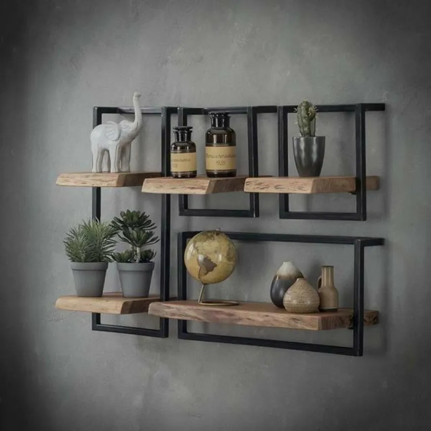 WoonStijl Set Wandplanken Live Edge Medium