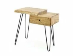 WoonStijl Sidetable / nachtkastje live edge links