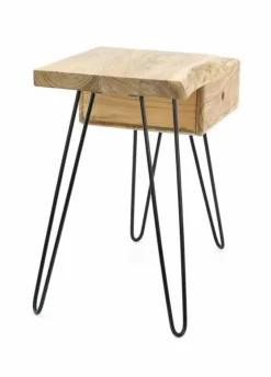 WoonStijl Sidetable / nachtkastje live edge links