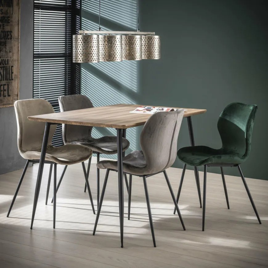 WoonStijl Stoel velvet ronde buis Antraciet velvet