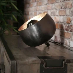 WoonStijl Tafellamp Ø28 basket / Zwart nikkel