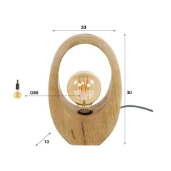 WoonStijl Tafellamp Arch wood M