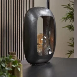 WoonStijl Tafellamp Arch XL Zwart nikkel