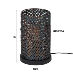 WoonStijl Tafellamp armor tube / Zwart bruin