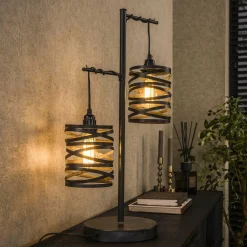 WoonStijl Tafellamp 2L spindle / Slate grey