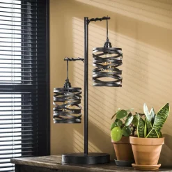 WoonStijl Tafellamp 2L spindle / Slate grey