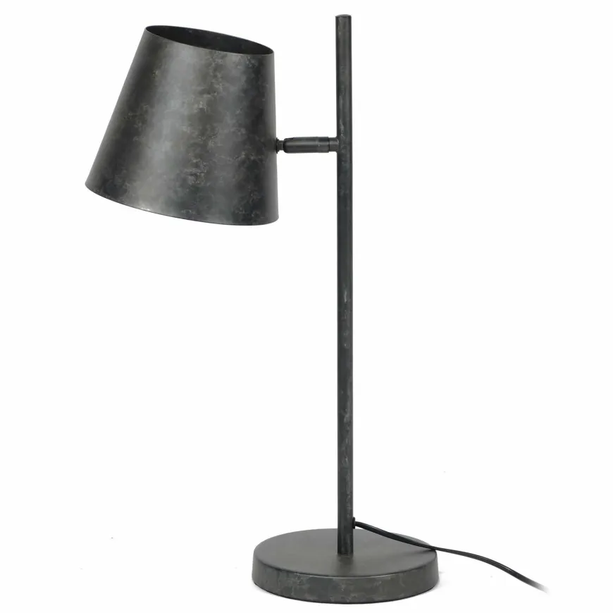 WoonStijl Tafellamp 1L verstelbare metalen kap / Charcoal