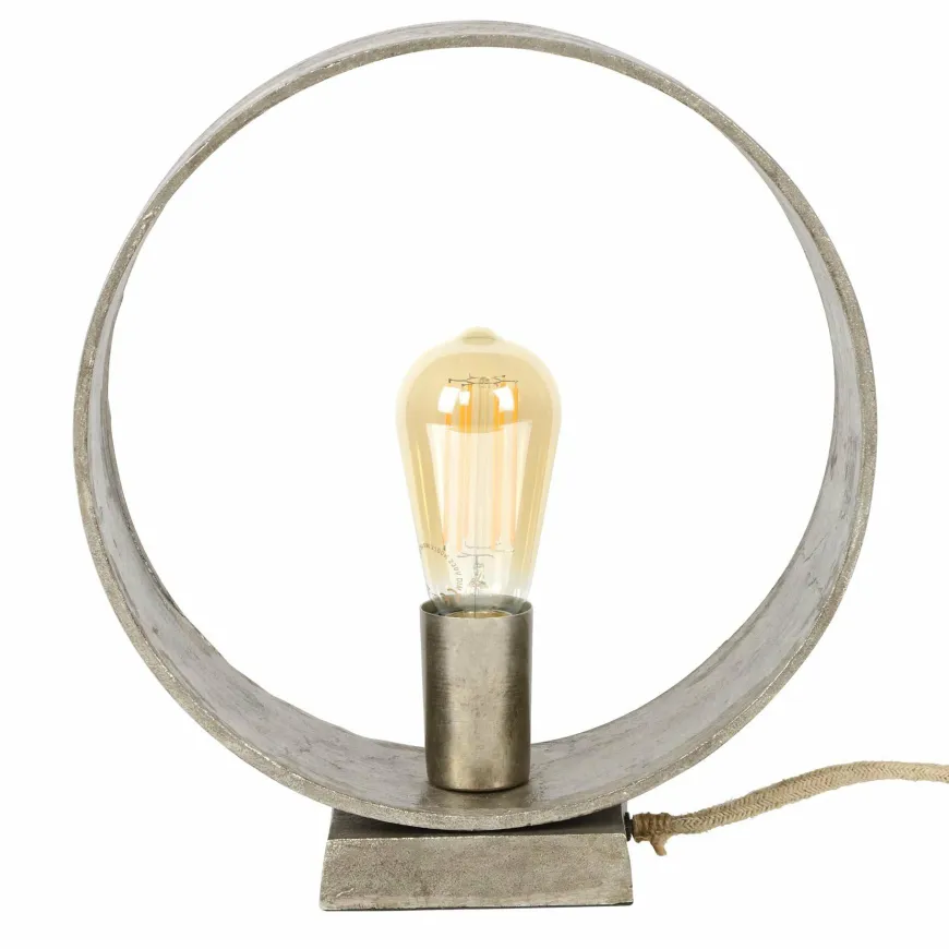 WoonStijl Tafellamp Loop / Antiek Nikkel
