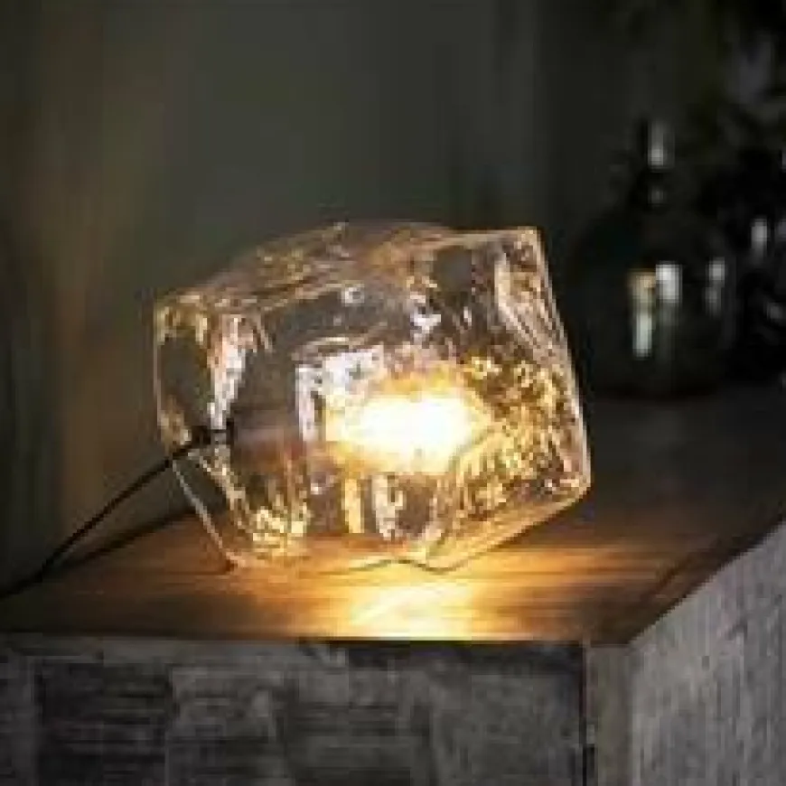 WoonStijl Tafellamp Rock Chromed glas