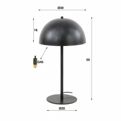 WoonStijl Tafellamp Shield Metal 2L